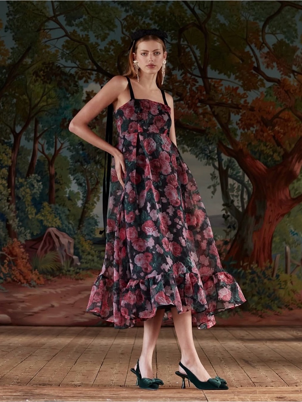 Sister Jane Tania Floral Organza Dress Size Large
